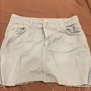 TopShop blue corduroy skirt